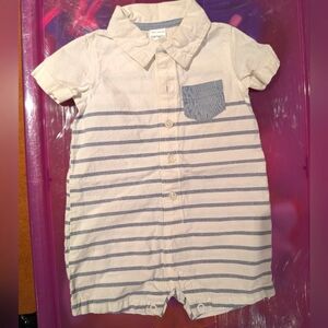 Carter's Baby Romper with Blue Stripes